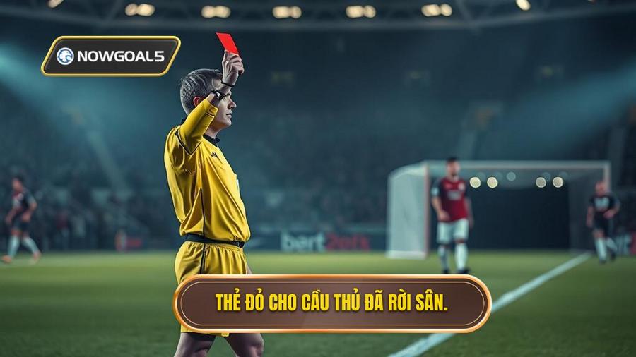 1. Thẻ đỏ cho cầu thủ đã rời sân.
