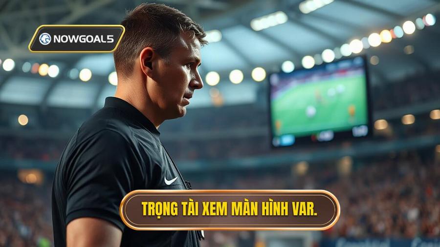 1. Trọng tài xem màn hình VAR.