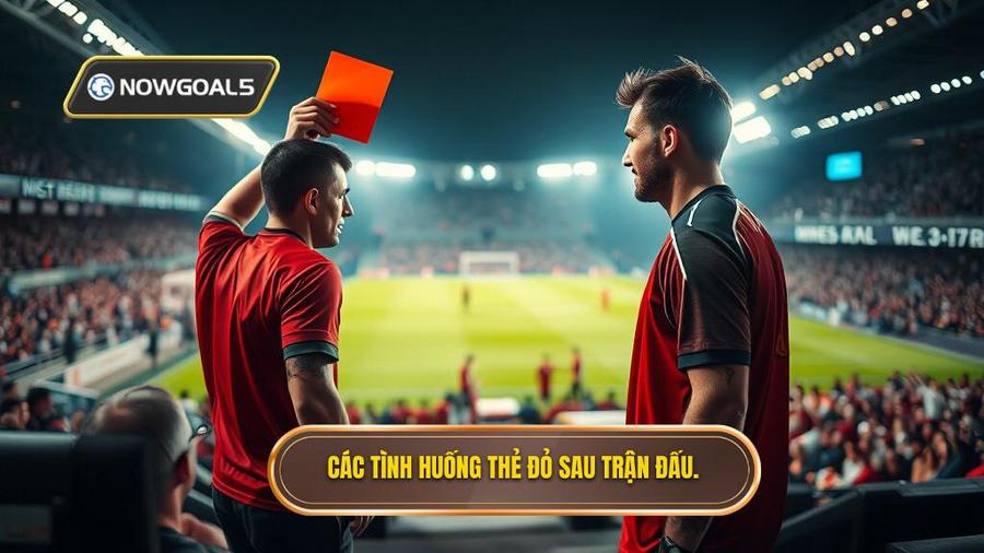 2. Các tình huống thẻ đỏ sau trận đấu.