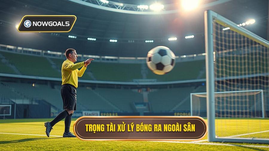 2. Trọng tài xử lý bóng ra ngoài sân